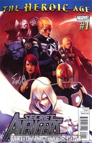 Secret Avengers #1 Regular Marko Djurdjevic Cover (Heroic Age Tie-In) Signed By Ed Brubaker