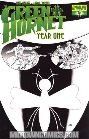 Green Hornet Year One #4 Cover C Incentive John Cassaday Black & White & Green Cover