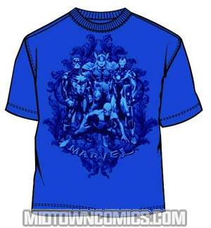 Marvel Honor & Glory Navy T-Shirt Large