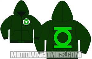 Green Lantern Symbol Previews Exclusive Green Zip-Up Hoodie Medium
