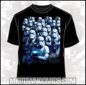 Star Wars Cool Blue Storm Black T-Shirt Large