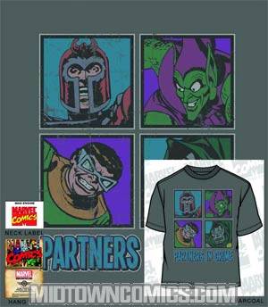 Marvel Villains Partners In Crime Charcoal T-Shirt Large