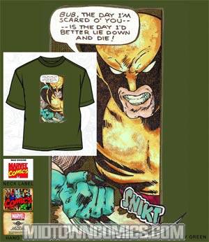 Wolverine Scared O Nuttin Military Green T-Shirt Large