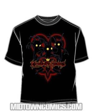 Kingdom Hearts Shadow Heartless Previews Exclusive Black T-Shirt Large