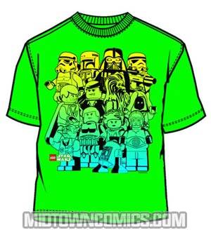 Lego Star Wars Team Lego Previews Exclusive Kelly Green T-Shirt Large