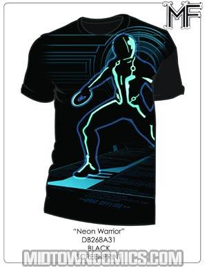 Tron Legacy Neon Warrior Black T-Shirt Large