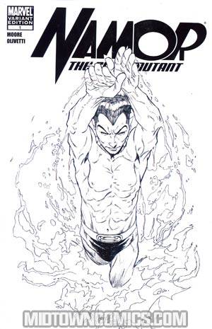 Namor The First Mutant #1 Cover B Incentive Joe Quesada Sketch Cover (X-Men Curse Of The Mutants Tie-In)