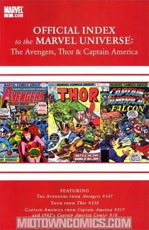 Avengers Thor & Captain America Official Index To The Marvel Universe #5