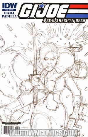 GI Joe A Real American Hero #158 Cover C Incentive Larry Hama Sketch Variant Cover