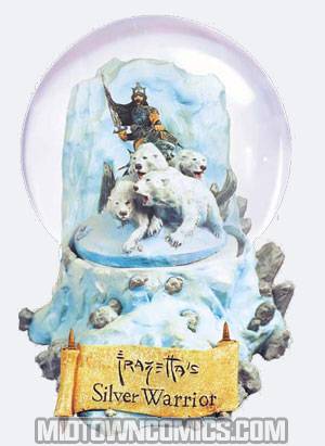 Frazetta Silver Warrior Snow Globe