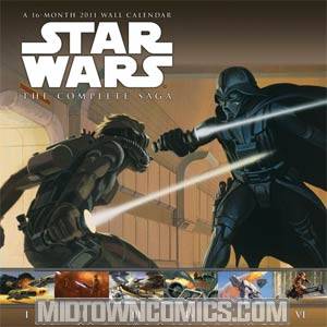 Star Wars The Complete Saga 2011 12x12 Inch Wall Calendar
