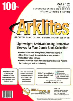 Bill Cole ARKLITES Super Golden Age Size 1-mm Mylar Bags 100-Count