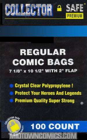 Silver Age Size Collector Safe Comic Book Bags 100-Pack