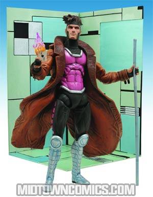 Marvel Select Gambit Action Figure Regular 90s Edition With Silver Staff