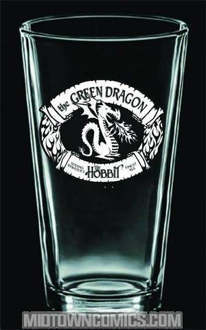 Hobbit Green Dragon Pint Glass Set Of 2