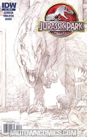 Jurassic Park Redemption #4 Incentive Bernie Wrightson Sketch Cover