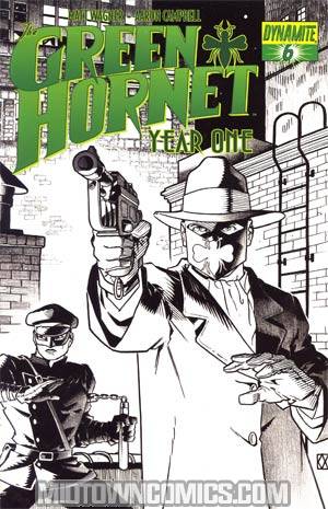 Green Hornet Year One #6 Cover C Incentive Matt Wagner Black & White & Green Cover