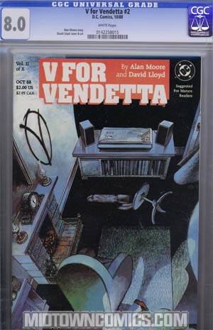 V For Vendetta #2 CGC 8.0