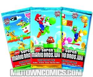 New Super Mario Bros Wii Trading Cards Fun Pak Display