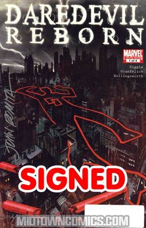 Daredevil Reborn #1 Cover B DF Signed By John Romita Sr