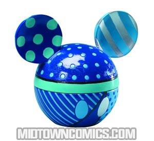 Disney By Romero Britto Mickey Mouse Blue Period Ears Trinket Box