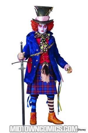 Tim Burtons Alice In Wonderland Mad Hatter Real Action Hero 12-Inch Action Figure Blue Jacket Version