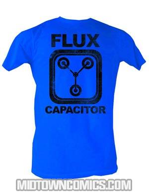 Back To The Future Flux Capacitor Turquoise T-Shirt Large