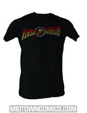 Flash Gordon Logo Black T-Shirt Large