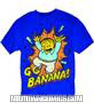 Simpsons Ralph Go Banana Royal Blue T-Shirt Large