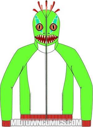 World Of Warcraft Murloc Green Zip-Up Hoodie Large