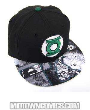 Green Lantern Symbol Visor Story Cap - Official Color / Black Size 7 1/4 (57.7 cm / 22.75 in)