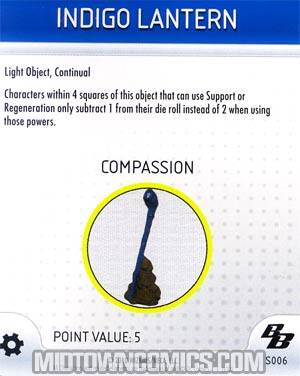 DC HeroClix The Brave & The Bold Indigo Lantern Battery 3D Object