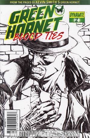 Green Hornet Blood Ties #2 Cover B Incentive Johnny Desjardins Black & White & Green Cover