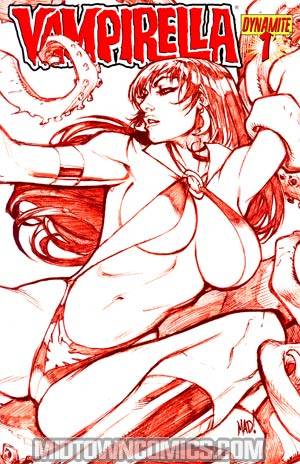 Vampirella Vol 4 #1 Joe Madureira Blood Red VIP Edition Cover