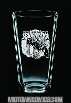 Marvel Heroes Etched Pint Glass Set - Spider-Man