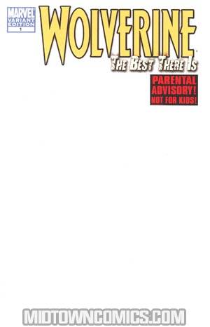 Wolverine The Best There Is #1 Cover F Variant Blank Cover