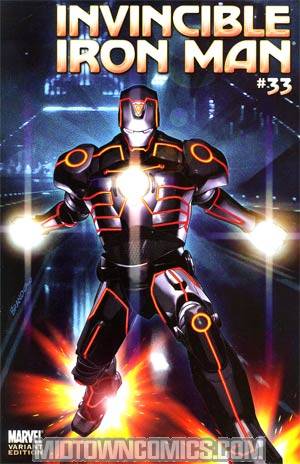 Invincible Iron Man #33 Cover B Incentive Brandon Peterson Tron Variant Cover