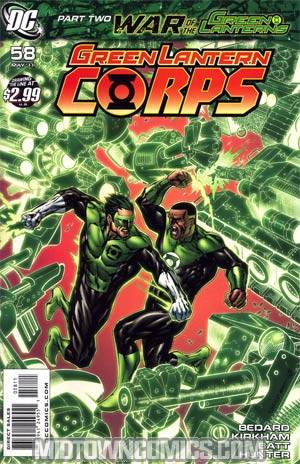 Green Lantern Corps Vol 2 #58 Cover A 1st Ptg Regular Tyler Kirkham Cover (War Of The Green Lanterns Part 2)