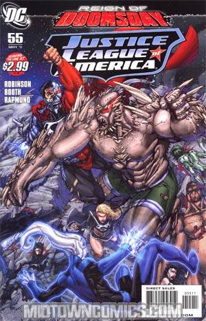 Justice League Of America Vol 2 #55 Regular Brett Booth Cover (Reign Of Doomsday Tie-In)