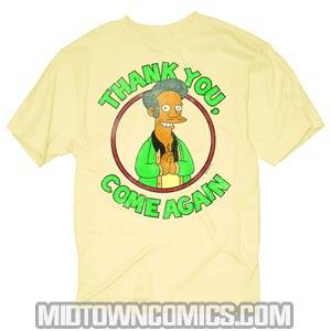Simpsons Thank You Come Again Natural T-Shirt Large