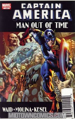 Captain America Man Out Of Time #1 Cover C DF Signed By Mark Waid