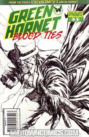 Green Hornet Blood Ties #3 Cover B Incentive Johnny Desjardins Black & White & Green Cover