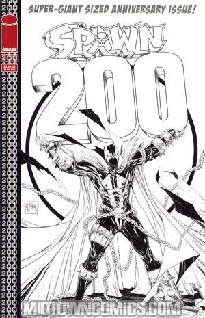 Spawn #200 Cover J Incentive Todd McFarlane Black & White Cover