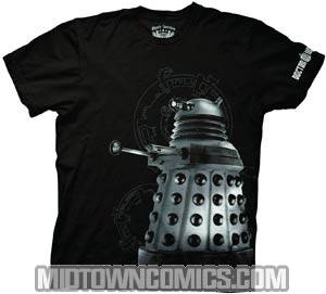 Doctor Who Dalek Exterminate Black T-Shirt Large