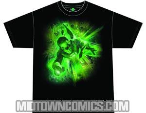 Green Lantern Movie Emerald Energy Previews Exclusive Black T-Shirt Large