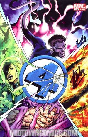 Fantastic Four Vol 3 #587 Cover H DF Signed By Stan Lee