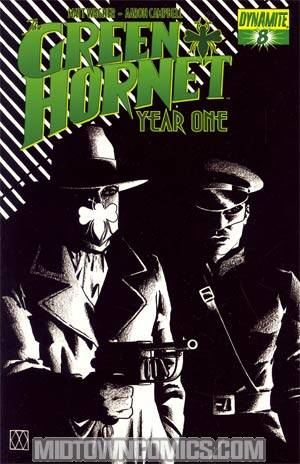 Green Hornet Year One #8 Cover C Incentive Matt Wagner Black & White & Green Cover