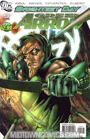 Green Arrow Vol 5 #9 Incentive Shane Davis Variant Cover (Brightest Day Tie-In)