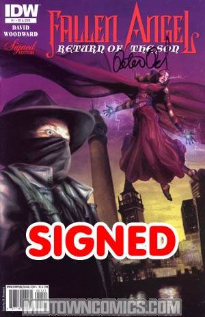 Fallen Angel Return Of The Son #1 Cover B Incentive JK Woodward Variant Signed By Peter David