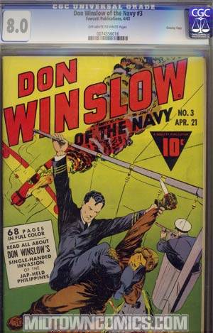 Don Winslow Of The Navy #3 CGC 8.0 Crowley Pedigree